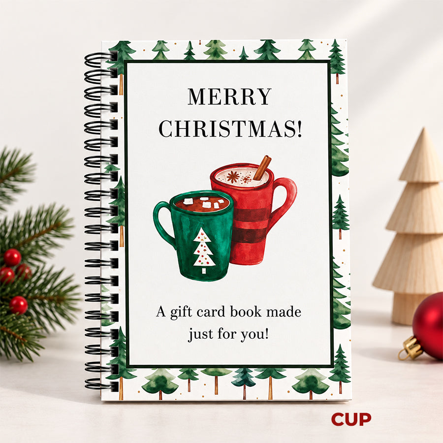 🔥 Last Day 50% OFF 🔥 Christmas Gift Card Book – 12 Gift Card Pages & Personal Message Holder