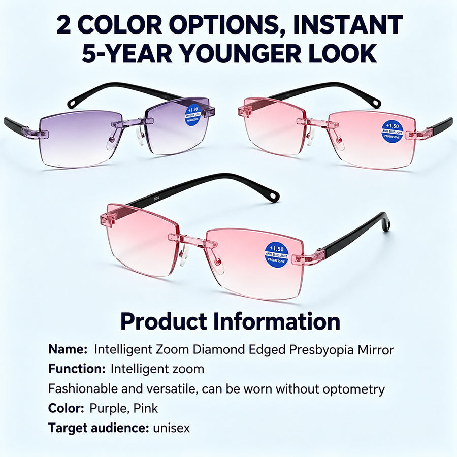🔥 Last Day 50% OFF 🔥Smart Zoom Diamond-Cut Reading Glasses