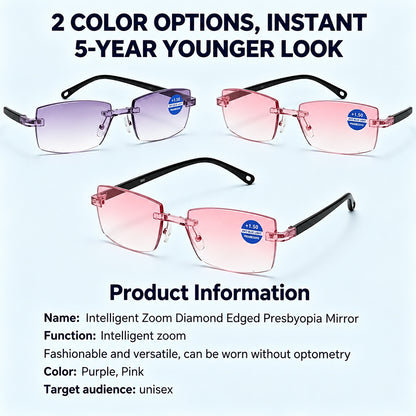 🔥 Last Day 50% OFF 🔥Smart Zoom Diamond-Cut Reading Glasses