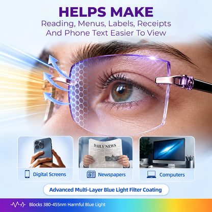 🔥 Last Day 50% OFF 🔥Smart Zoom Diamond-Cut Reading Glasses